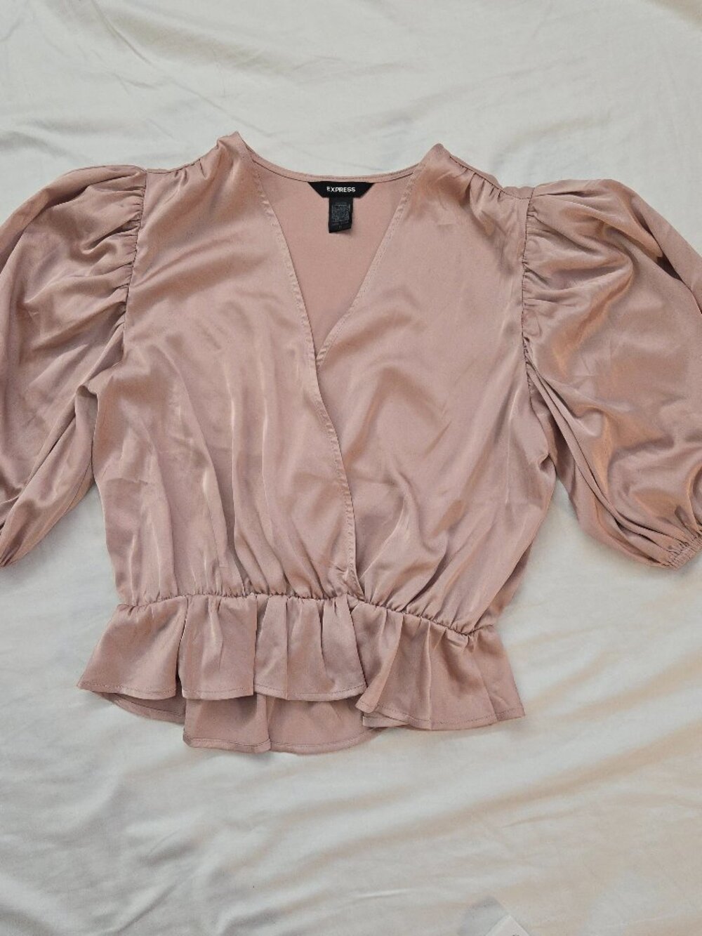 EXPRESS pink satin blouse